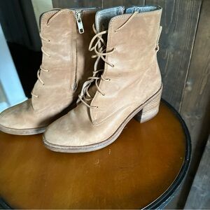 UGG OrianaTan Leather Combat Boots